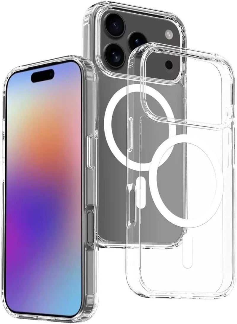 Premium Clear  Case For 17 Pro [Compatible with MagSafe], Stronger Magnets, Shockproof Anti-Scratch, Ultra Slim, Magnetic Magsafe Cover for iPhone 17 Pro -Clear