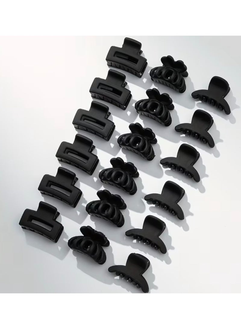 CleanWave - The Pure Effect 18-Piece Women’s Hair Claw Clips Set – Elegant Matte Black Mini Hair Clips for Strong Hold, Everyday Styling, Thin & Thick Hair, Cute Fashion Hair Accessories - Image 2