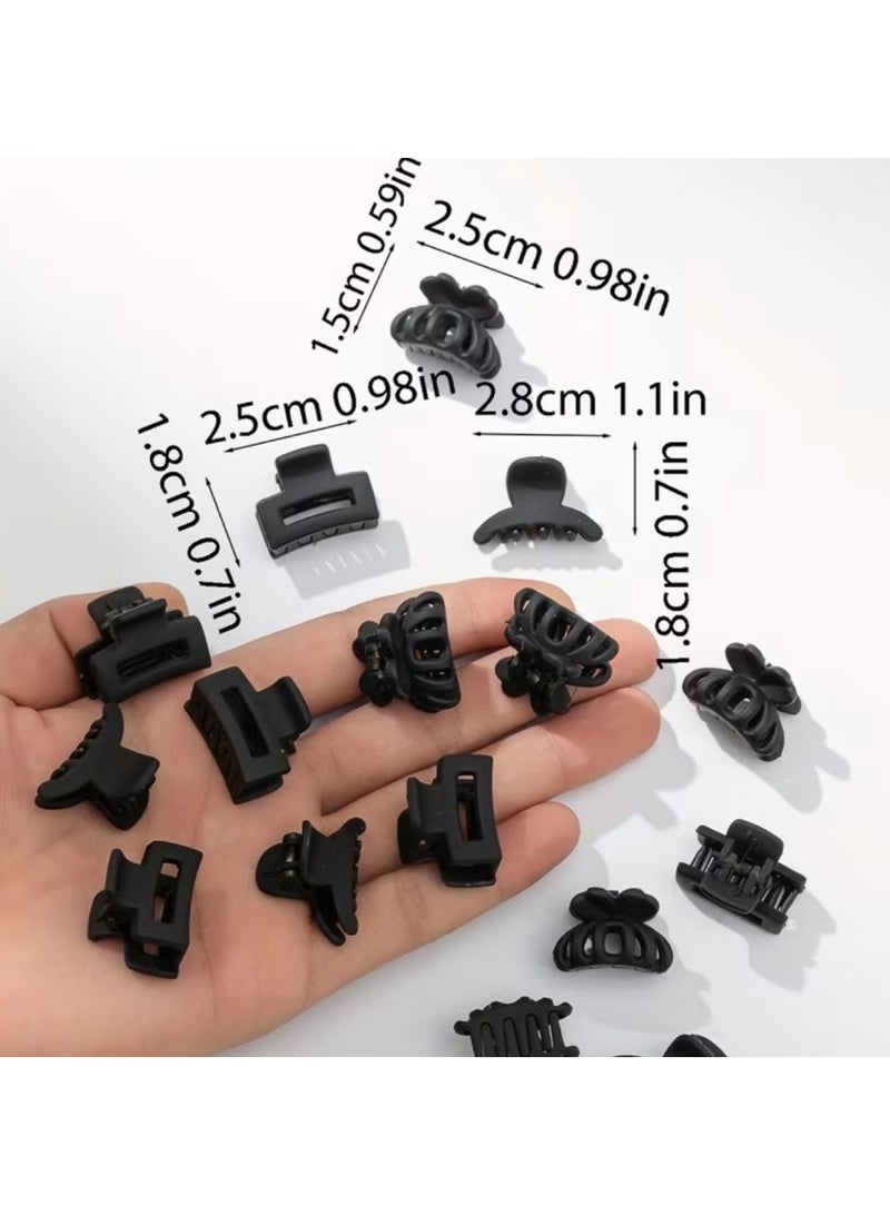 CleanWave - The Pure Effect 18-Piece Women’s Hair Claw Clips Set – Elegant Matte Black Mini Hair Clips for Strong Hold, Everyday Styling, Thin & Thick Hair, Cute Fashion Hair Accessories - Image 4