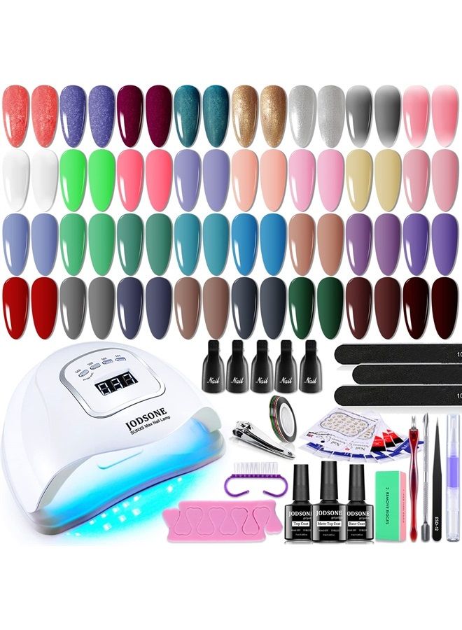 JODSONE Gel Nail Polish Kit with U V Light JODSONE 32 Colors Soak Off Nail Polish Set Gel Nail Kit with Manicure Nail Tools Nail Art Manicure Salon DIY at Home - Image 1