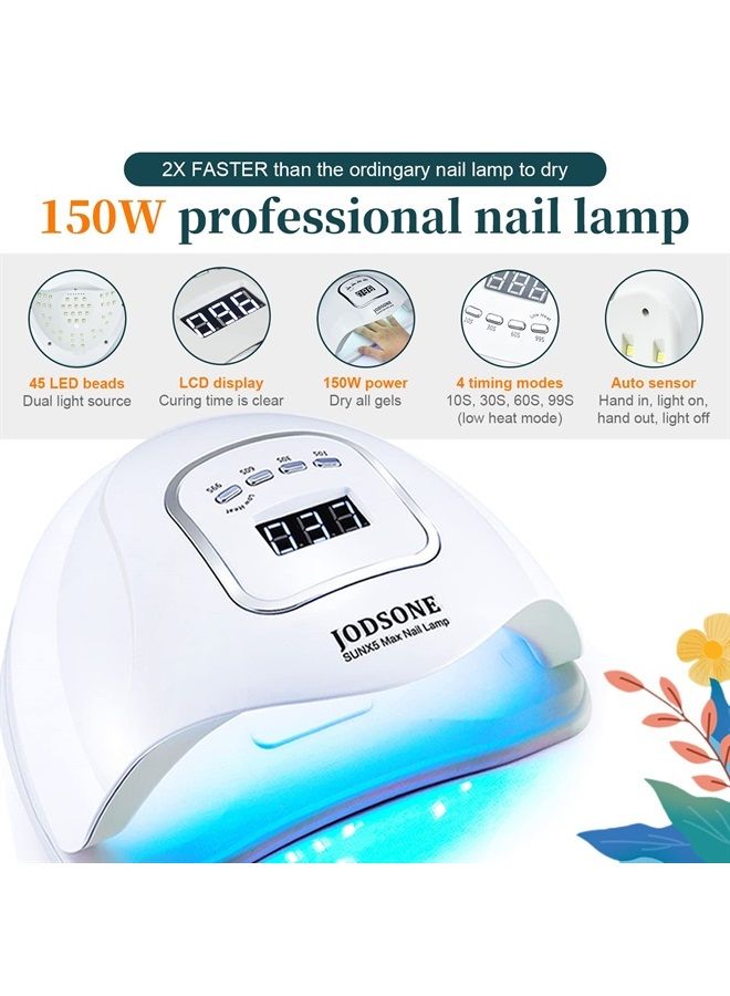 JODSONE Gel Nail Polish Kit with U V Light JODSONE 32 Colors Soak Off Nail Polish Set Gel Nail Kit with Manicure Nail Tools Nail Art Manicure Salon DIY at Home - Image 4