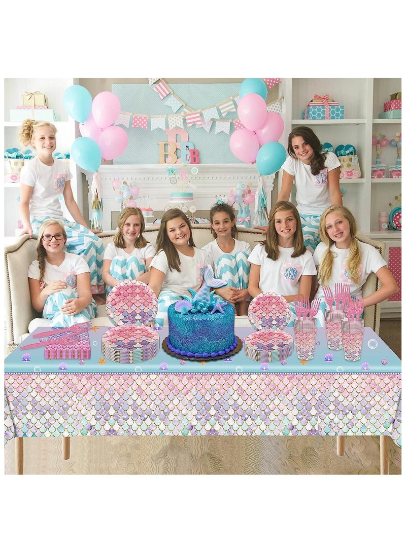 69Pcs Disposable Paper Tableware Set for 16 Guests Dinnerware Plates Forks Knives Spoons Cups Napkins Straws for Wedding, Baby Shower, Birthday Party Supplies - Image 5