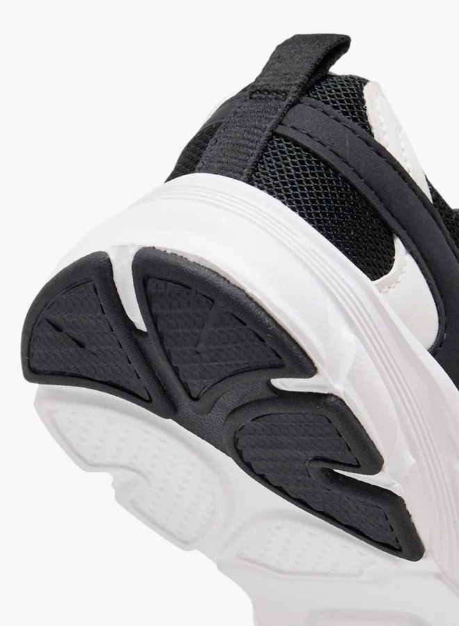 JUNIORS Boys Panelled Sneakers with Hook and Loop Closure
