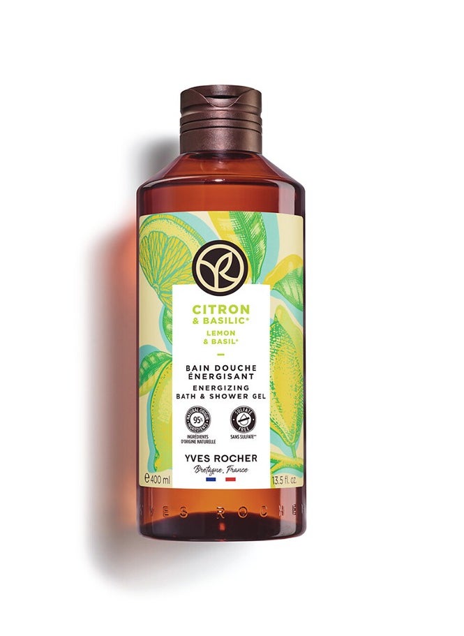 Yves Rocher Citron & Basilic Energizing Shower Gel 400ml  - Image 1