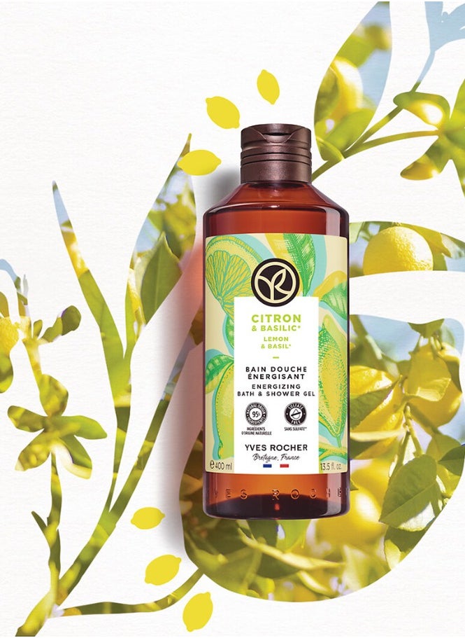 Yves Rocher Citron & Basilic Energizing Shower Gel 400ml  - Image 2