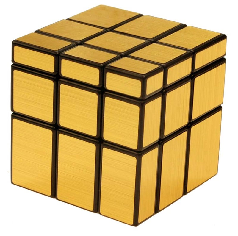 لعبة ألغاز TANCH Mirror Speed ​​​​Magic Cube 3x3 للأطفال والكبار باللون الذهبي - Image 5