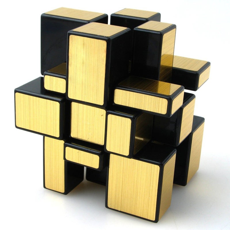 لعبة ألغاز TANCH Mirror Speed ​​​​Magic Cube 3x3 للأطفال والكبار باللون الذهبي - Image 4