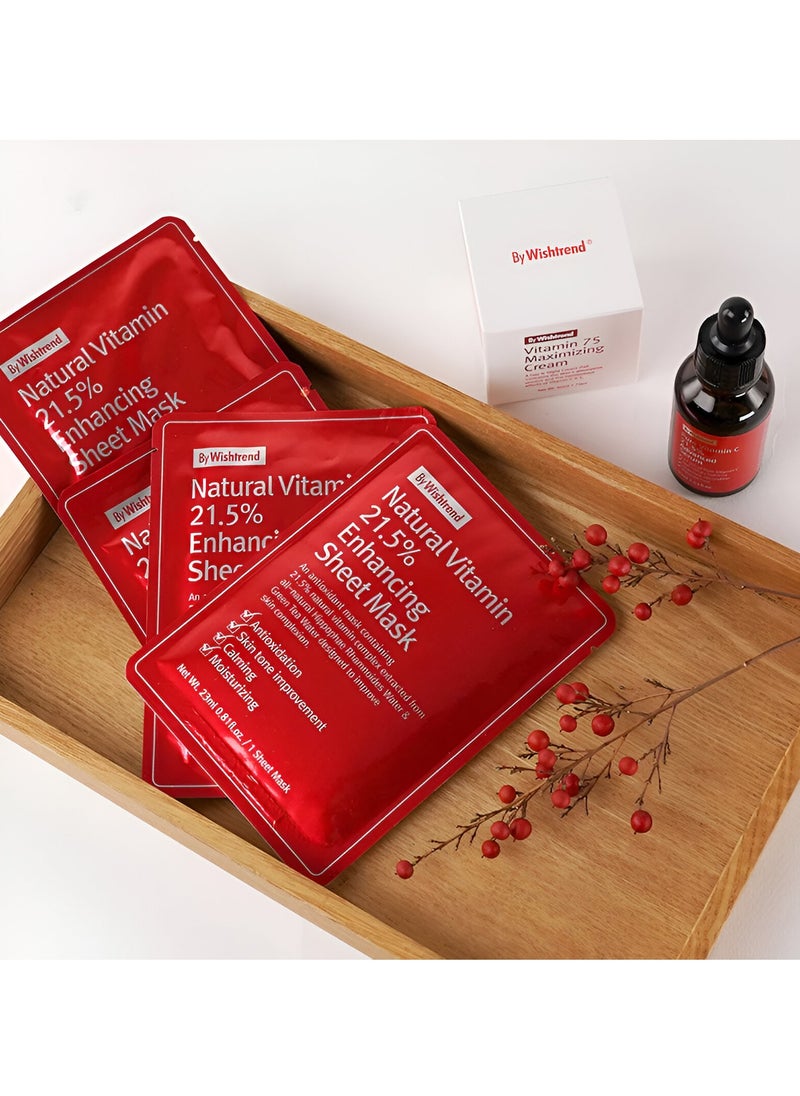 Natural Vitamin 21.5% Enhancing Sheet Mask 23ml