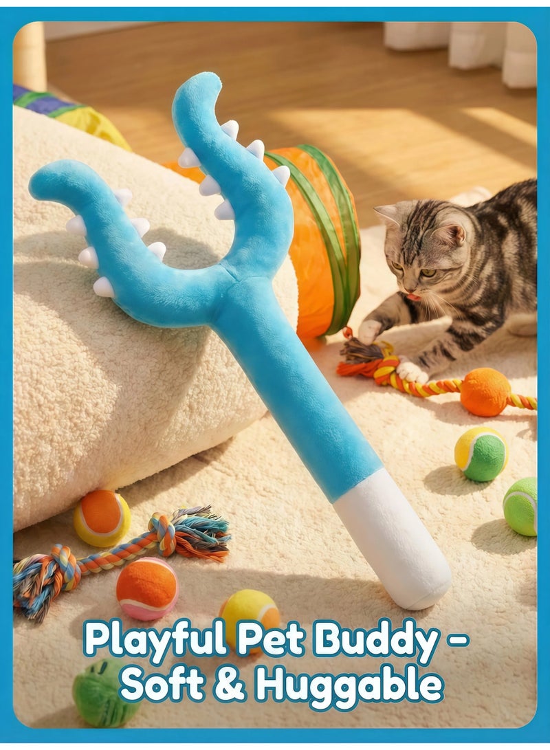 Novelty Interactive Wiggle Fork in Blue- Bendable Photo Prop for Viral Pet Videos, Soft-Touch u0026 Pet-Resistant Stress Relief Toy for Adults, Fun Gag Gift for Office Desk and Parties - Image 1