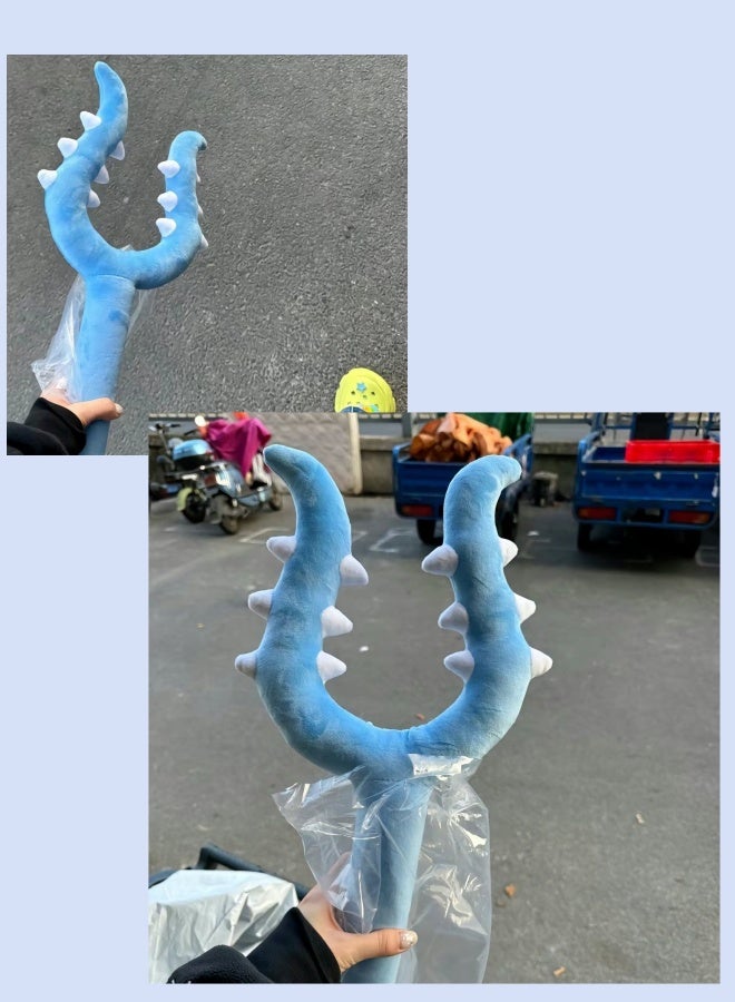 Novelty Interactive Wiggle Fork in Blue- Bendable Photo Prop for Viral Pet Videos, Soft-Touch u0026 Pet-Resistant Stress Relief Toy for Adults, Fun Gag Gift for Office Desk and Parties - Image 5