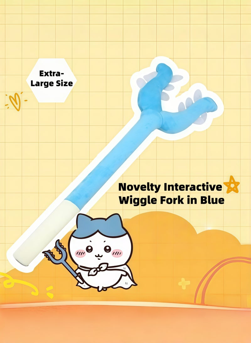 Novelty Interactive Wiggle Fork in Blue- Bendable Photo Prop for Viral Pet Videos, Soft-Touch u0026 Pet-Resistant Stress Relief Toy for Adults, Fun Gag Gift for Office Desk and Parties - Image 2