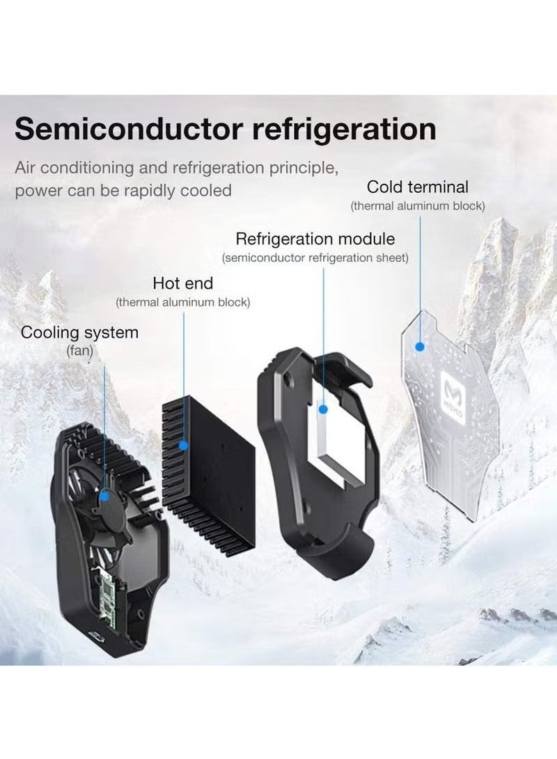 Memo DL01 Multi-functional Cooling Fan Smartphone Radiator Game Handle – Phone Cooler with Cooling Pad for PUBG, Mobile Gaming, Portable Game Controller, Enhanced Performance & Comfort - Image 4