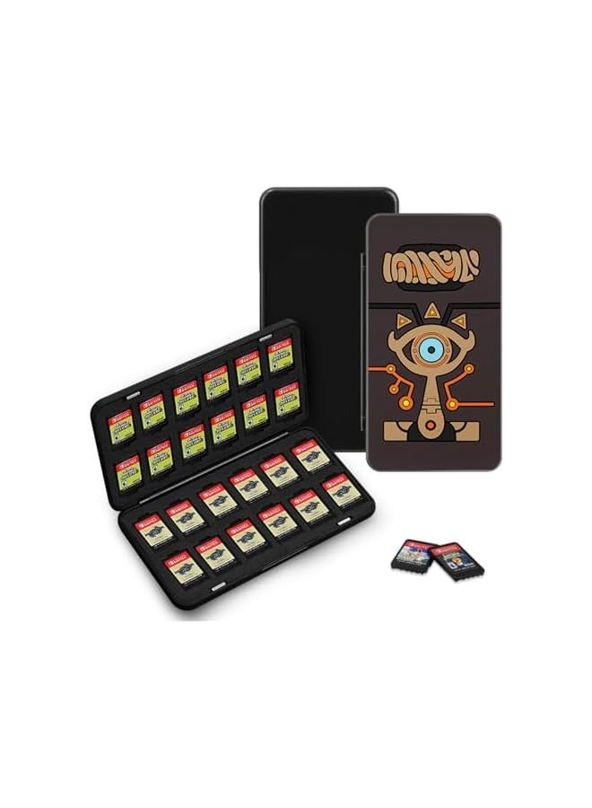 بروماس حافظة ألعاب سويتش ذات 24 فتحة لألعاب نينتندو سويتش - حامل بطاقات ألعاب محمول مع 24 فتحة لبطاقات ألعاب سويتش، لألعاب لايت/OLED/NS. الشيخة سليت - Image 1