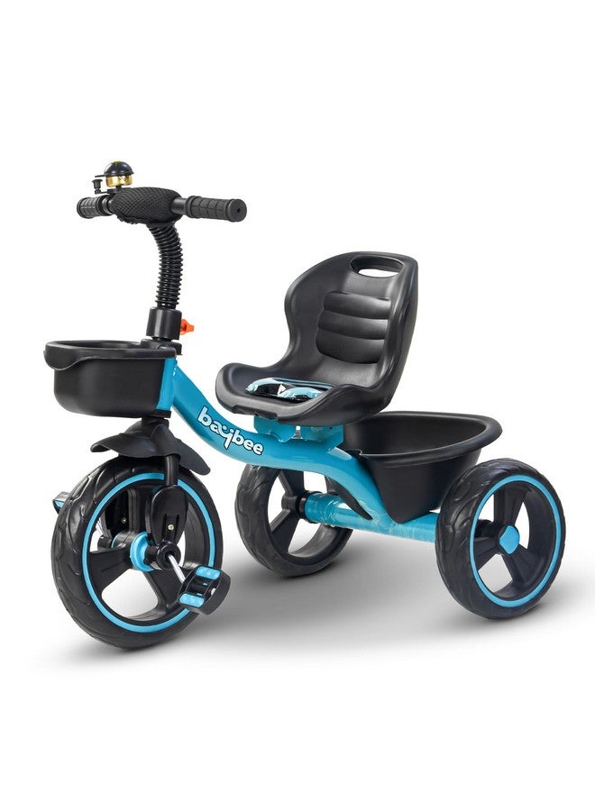 Baybee Baby Tricycle for Kids, Smart Plug & Play Kids Cycle with Eva Wheels, Bell, Storage Baskets & High Backrest | Kids Tricycle Trike | Baby Cycle for Kids 2 to 5 Years Boy Girl (TRIXG Blue)