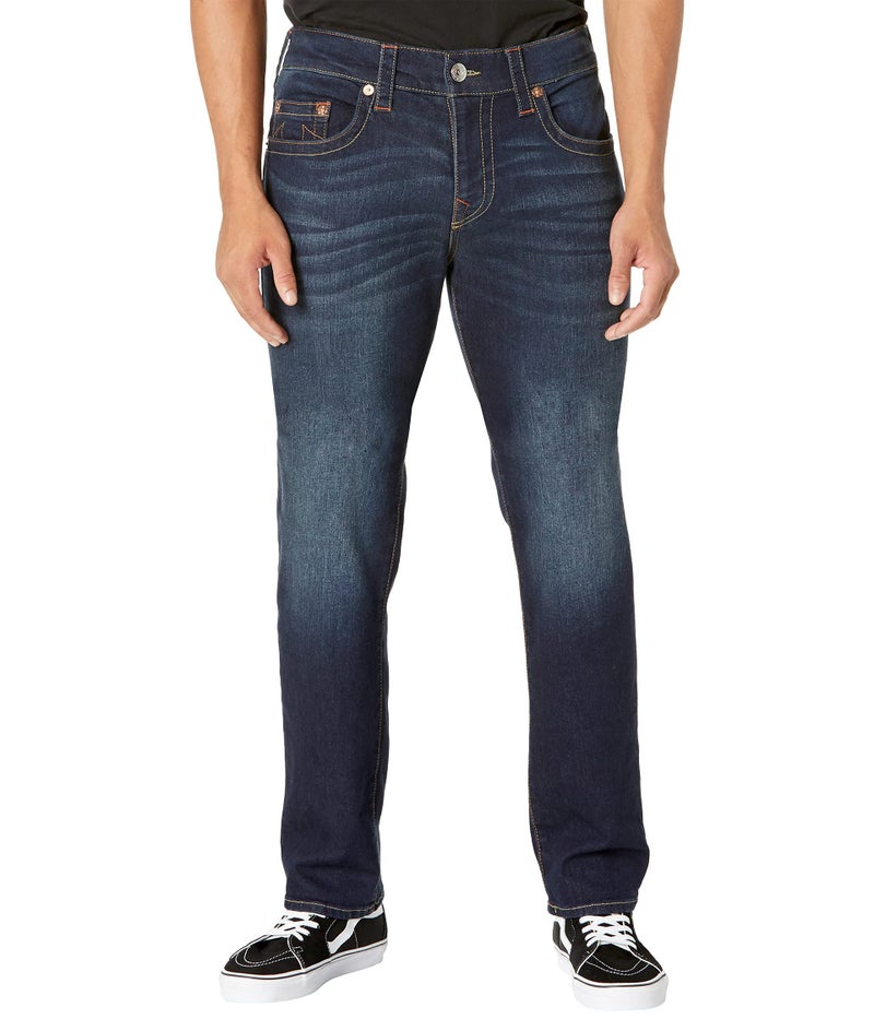 True Religion mens Geno Slim Fit Straight Leg Jeans, Muddy Waters, 40W x 32L US