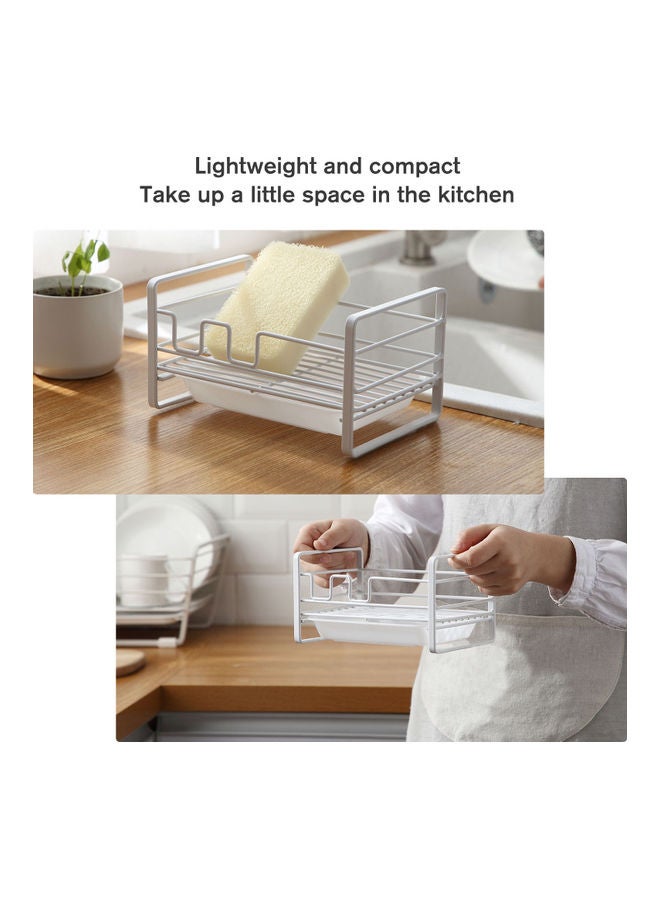 NIBEMINENT Sponge Soap Brush Holder White 19.60x11.10x13.50cm - Image 5