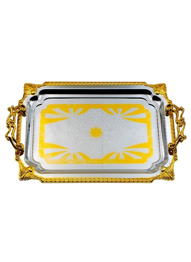 BASURRAH 3 Pieces Steel Serving Tray Set  - Image 2