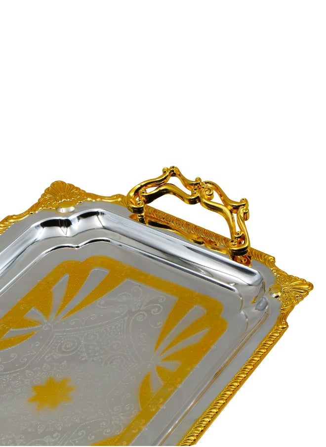 BASURRAH 3 Pieces Steel Serving Tray Set  - Image 3