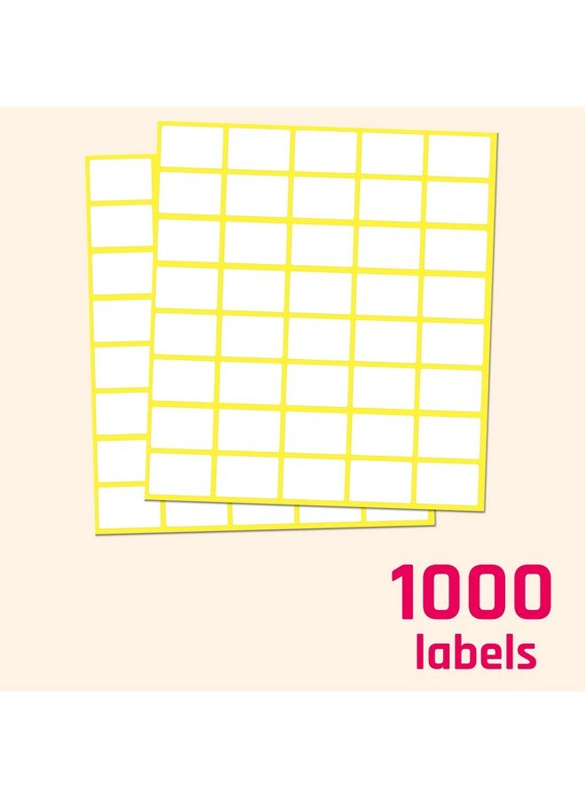 TownStix 1000 Pack 0.5 X 0.75 White Labels Stickers For Writing Price Stickers - Image 4