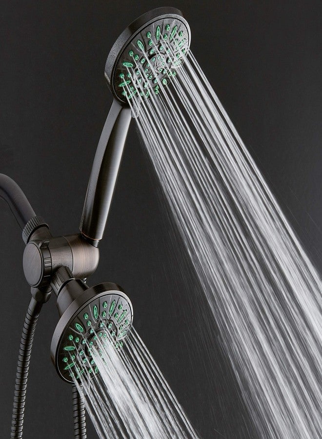 AquaDance Antimicrobial/Anti-Clog High-Pressure 30-setting Shower Combo, Microban Nozzle Protection from Growth of Mold Mildew & Bacteria for Stronger Shower! Oil-Rubbed Bronze Finish/Coral Green Jets - Image 3