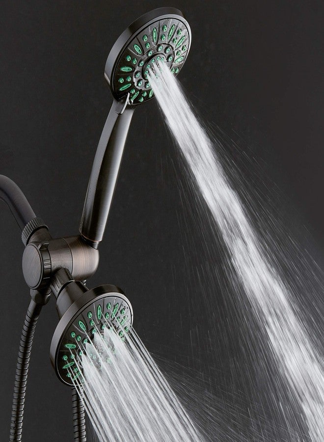AquaDance Antimicrobial/Anti-Clog High-Pressure 30-setting Shower Combo, Microban Nozzle Protection from Growth of Mold Mildew & Bacteria for Stronger Shower! Oil-Rubbed Bronze Finish/Coral Green Jets - Image 5
