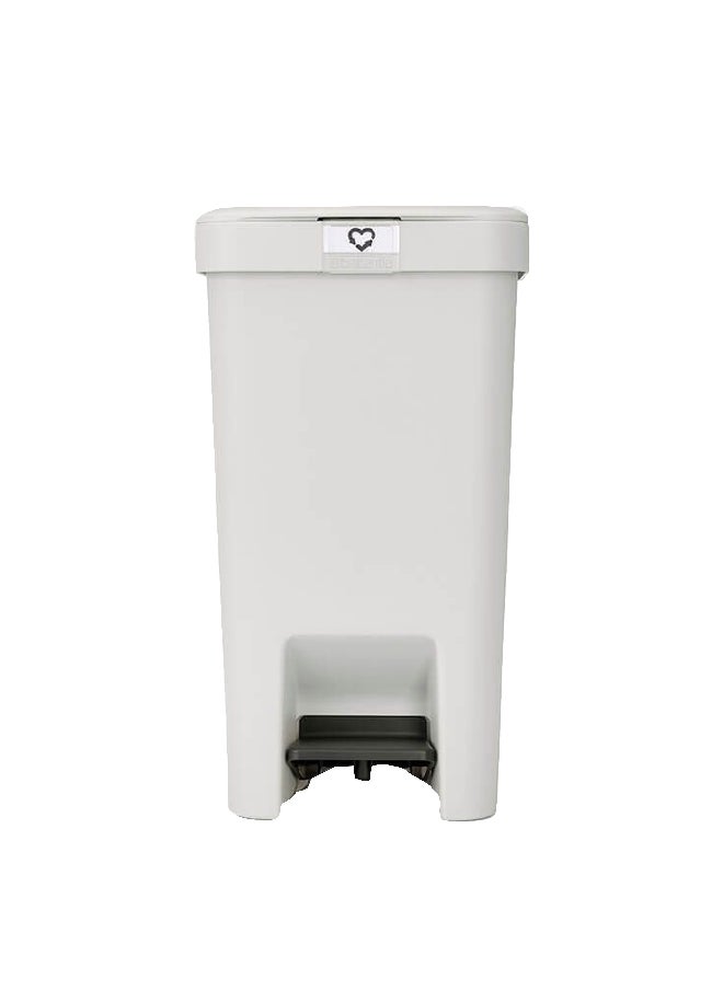 brabantia Durable High Quality Recycled Plastic Pedal Bin Light Grey 16 Liter 800221  - Image 1
