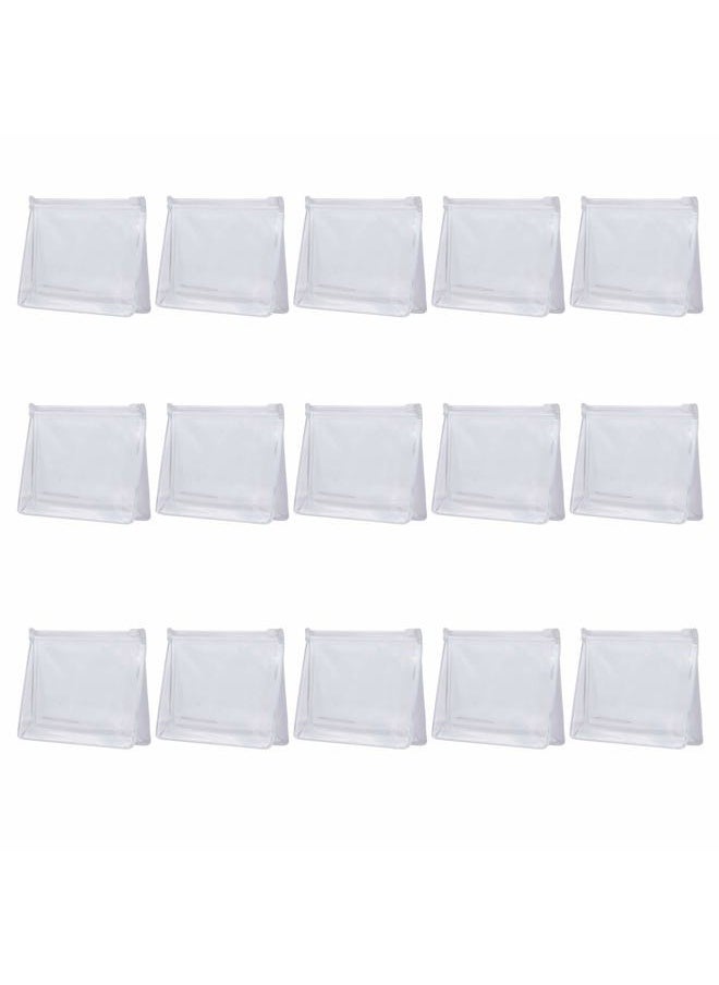 Arroyner - 15 PCS Mini Clear Makeup Bag Small Clear Plastic Cosmetic Bags with Zipper Travel Toiletry Makeup Bag - Image 1