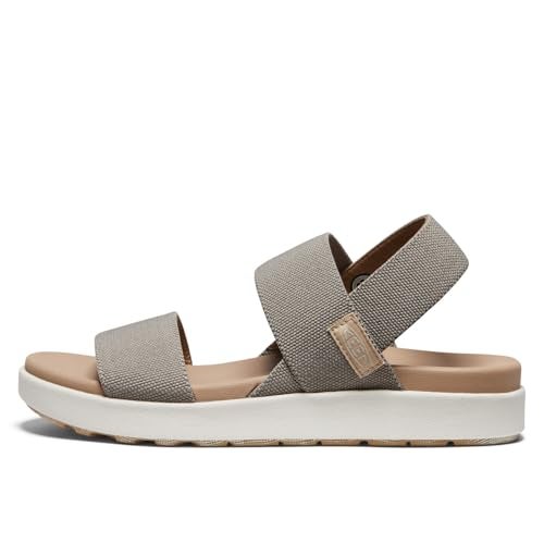 KEEN Women's Elle Backstrap Casual Platform Open Toe Wedge Sandals, Brindle/Birch, 9 WIDE - Image 3