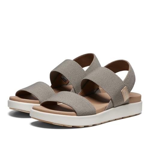 KEEN Women's Elle Backstrap Casual Platform Open Toe Wedge Sandals, Brindle/Birch, 9 WIDE - Image 4