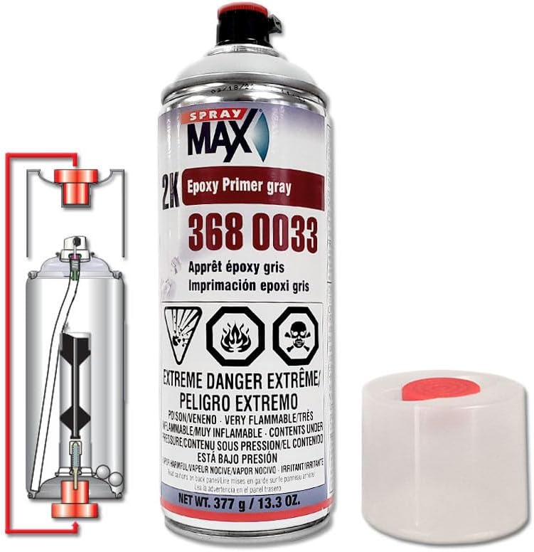 Spray max 3680033, 2K Epoxy Rust-Cure Primer, Gray, Aerosol (2) - Image 5