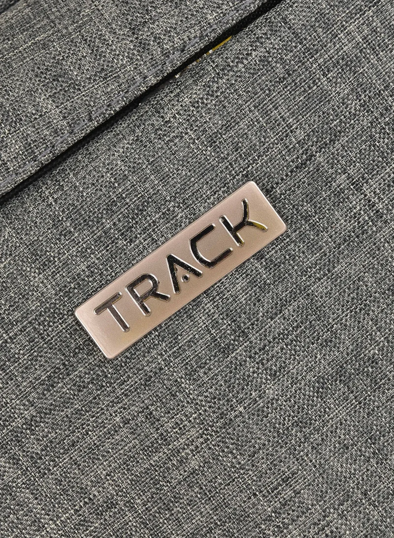 Track Track Unisex Soft Fabric Luggage Trolley Travel Bag Suitcase 3 Piece Set Size 20/24/28 Inch G1726/3P Light Grey