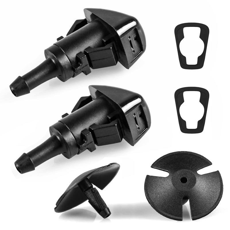 Xislet Windshield Washer Nozzle and Hood Insulation Retainers Windshield Sprayer Nozzle for Jeep Dodge Ram Chrysler Pt Cruiser Replaces OEM 5113049AA 4805742AB 4805742AC 55077460AA 2 Pack - Image 3