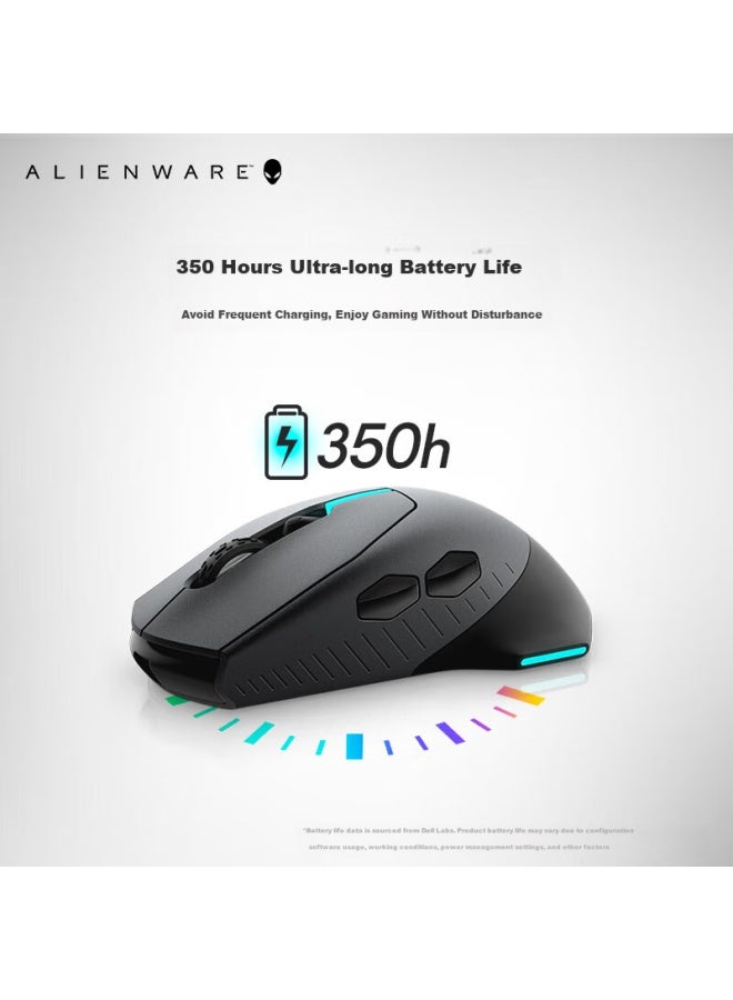 Alienware 610m+520h Mouse And Headset Combo Rgb High-end Gaming Accessories Gift For Boyfriend Valentine's Day Present Black - Image 1