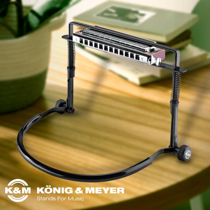 KM K&M Konig & Meyer 16415.000.55 Harmonica Holder | Industry Standard | Hands Free Harp Neck Brace | Sturdy Adjustable Frame | Professional Grade for all Musicians | German Made | Black - Image 4