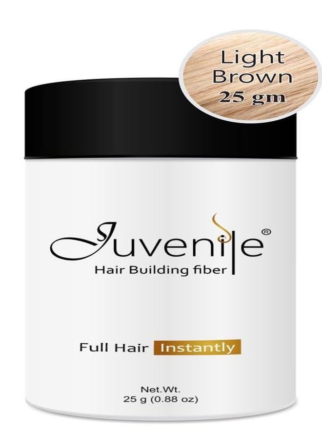 جوفينايل عبوة ألياف بناء الشعر للأطفال 25 غرام (بني فاتح) للرجال والنساء | يغطي الشعر الخفيف وفراغات الشعر فورًا | ألياف كيراتين طبيعية | سهل الاستخدام والغسل - Image 2