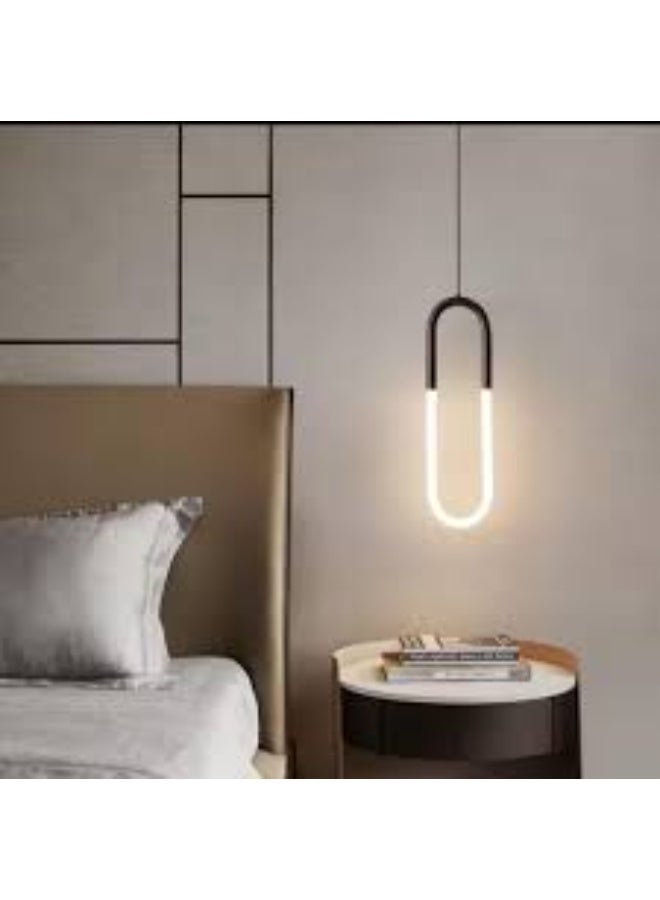 ALMIFTAH أضواء معلقه LED عصرية بسيطة لغرفة النوم، غرفة المعيشة، منطقة الطعام – تصميم حلقة أنيق للأضواء المعلقة، إضاءة دافئة فعالة للطاقة، ارتفاع قابل للتعديل، ديكور منزلي معاصر - Image 2