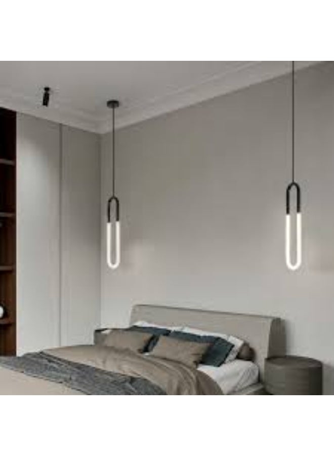 ALMIFTAH أضواء معلقه LED عصرية بسيطة لغرفة النوم، غرفة المعيشة، منطقة الطعام – تصميم حلقة أنيق للأضواء المعلقة، إضاءة دافئة فعالة للطاقة، ارتفاع قابل للتعديل، ديكور منزلي معاصر - Image 3