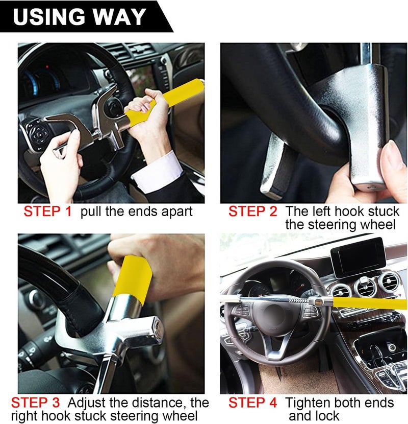 Tevlaphee Heavy Duty Steering Wheel Lock - Image 5