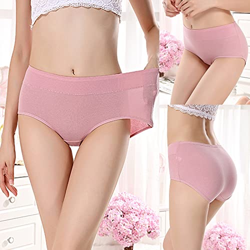 Buankoxy Women's 8 Pack Mid-Rise Stretch Cotton Panties, Assorted Colors(8 Assorted Colors,7) - Image 2