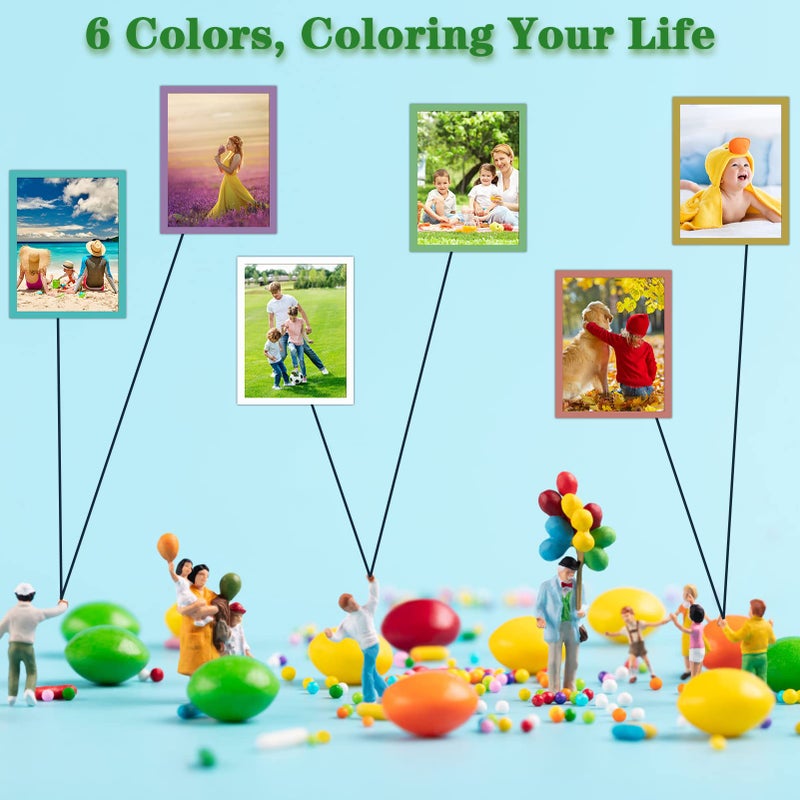 CRUGLA 12 Packs 8.5x11 Magnetic Picture Frames for Refrigerator Locker  8.5 by 11 Certificate Document Frame Bulk  Colored Peel  Stick Kids Artwork Holders for Fridge Dishwasher Whiteboard - Image 3