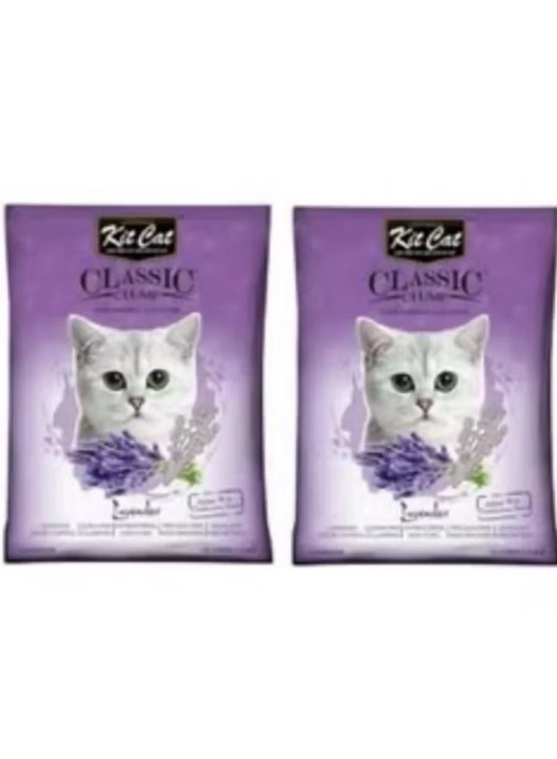 Kit Cat Classic Clump Lavender Cat 10L 2PES