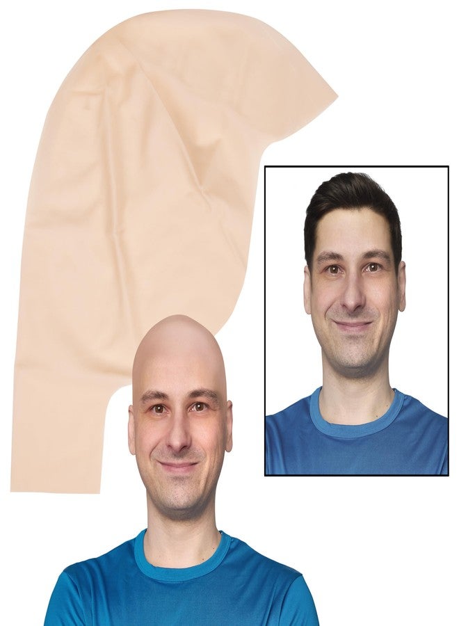 Kangaroo Latex Bald Cap for Adults - Tan Beige Realistic Head Skin Bald Cap Wig for Men and Women - Easter Party Costume Fake Hat - Makeup Accessory for Theatrical, Cosplay and Dress up Apparel - Image 2