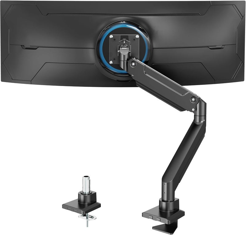 PUTORSEN 17-49 Inch Monitor Mount, Max 20 kg, Premium Aluminium Screen Mount for Flat/Curved Monitor with VESA 75 x 75/100 x 100 mm, Gas Spring Monitor Desk Mount - Image 1