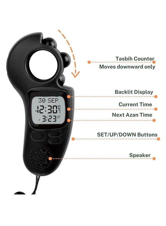 Smart Electronic Digital Rosary with a Wide Screen, with a Reminder of Prayer Times, the Call to Prayer, and a Tasbeeh Counter  - Image 2