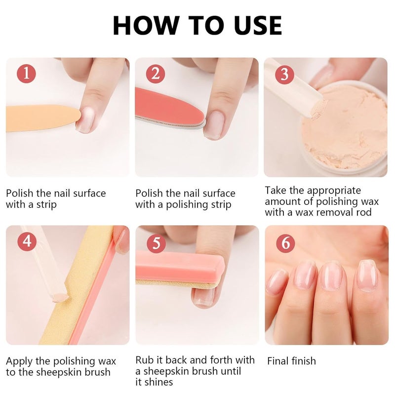 Nail Repair Kit - Nourishing Tools Strengthening Japanese Style Nail Polisher Professional Grooming Kit Durable Precision Finish Set - Image 4