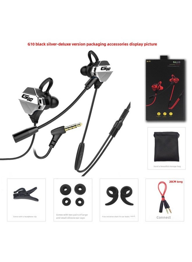Neutral E-sports Game Headset In-ear Wired Hand Tour Computer Universal Chicken Eating Headset Listening Voice Distinguishing Band Long Mai - Image 1