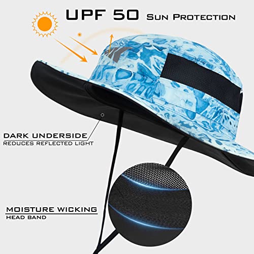 KastKing Sol Armis UPF 50 Boonie Hat Sun Protection Hat Fishing Hat Beach Hiking Hat PaddlingPrym1 Turquoise Fizz Fade - Image 3