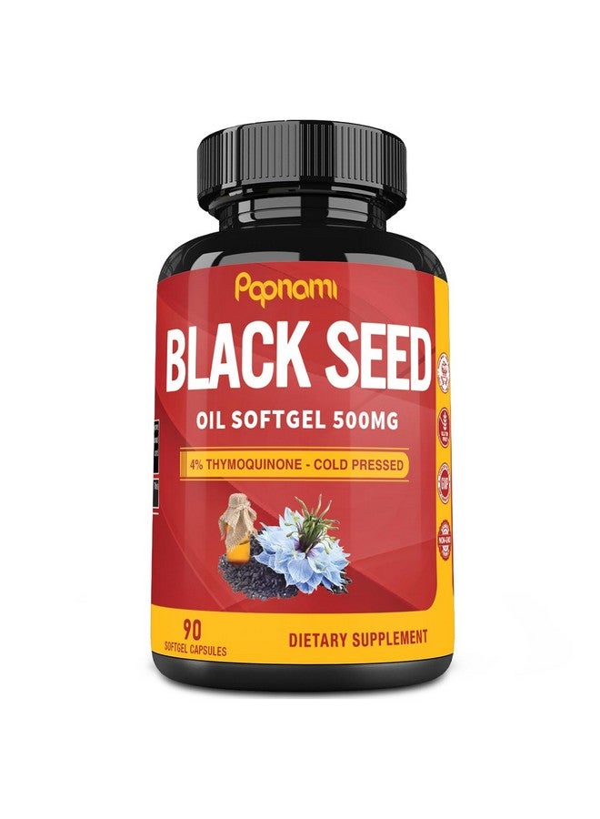 Papnami Papnami Premium Black Seed Oil Softgel - 500mg 90 Counts 3 Month Supply - Supports Immune System, Heart, Digestive, Skin, Hair & Body Balance - Herbal Supplement for Wellness - Image 1
