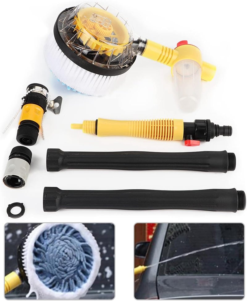 ANGGREK Car Wash Brush Kit, Car Spin Brush Home Car Washing Autospinning Brush Clean Tools High Pressure Washer Accessories Chenille ScratchFree Wash Brush Head for Pressure Washer Brush - Image 1