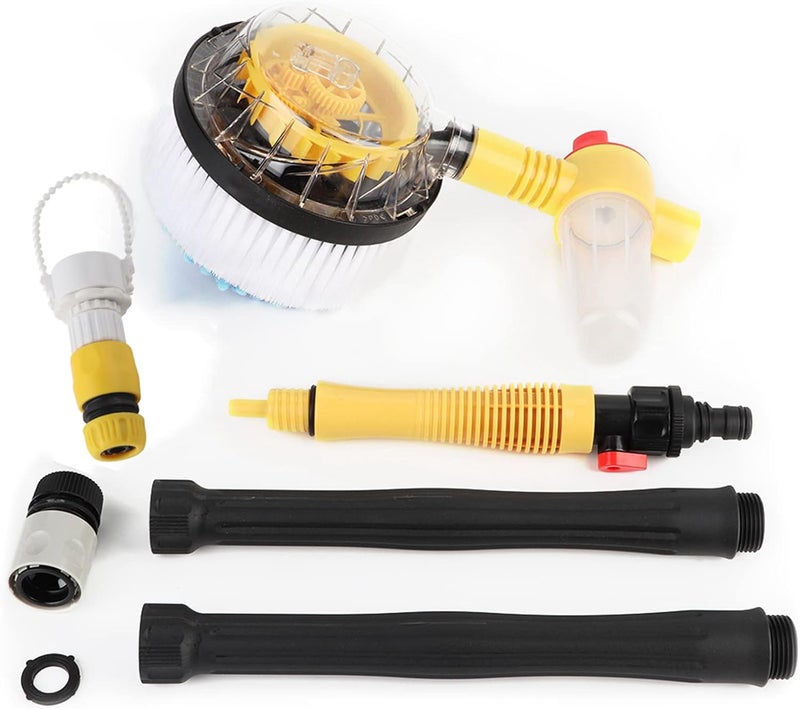 ANGGREK Car Wash Brush Kit, Car Spin Brush Home Car Washing Autospinning Brush Clean Tools High Pressure Washer Accessories Chenille ScratchFree Wash Brush Head for Pressure Washer Brush - Image 2